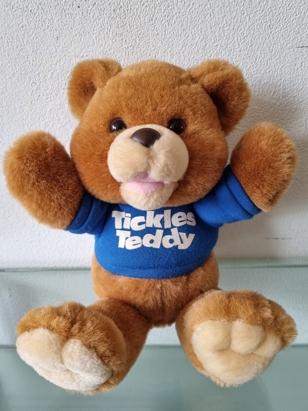 Orig,VNT,Jrn'90,TICKLES TEDDY BEER,Label,Interactief,Izgst!, Overige karakters, Beer, Ophalen of Verzenden, Zo goed als nieuw