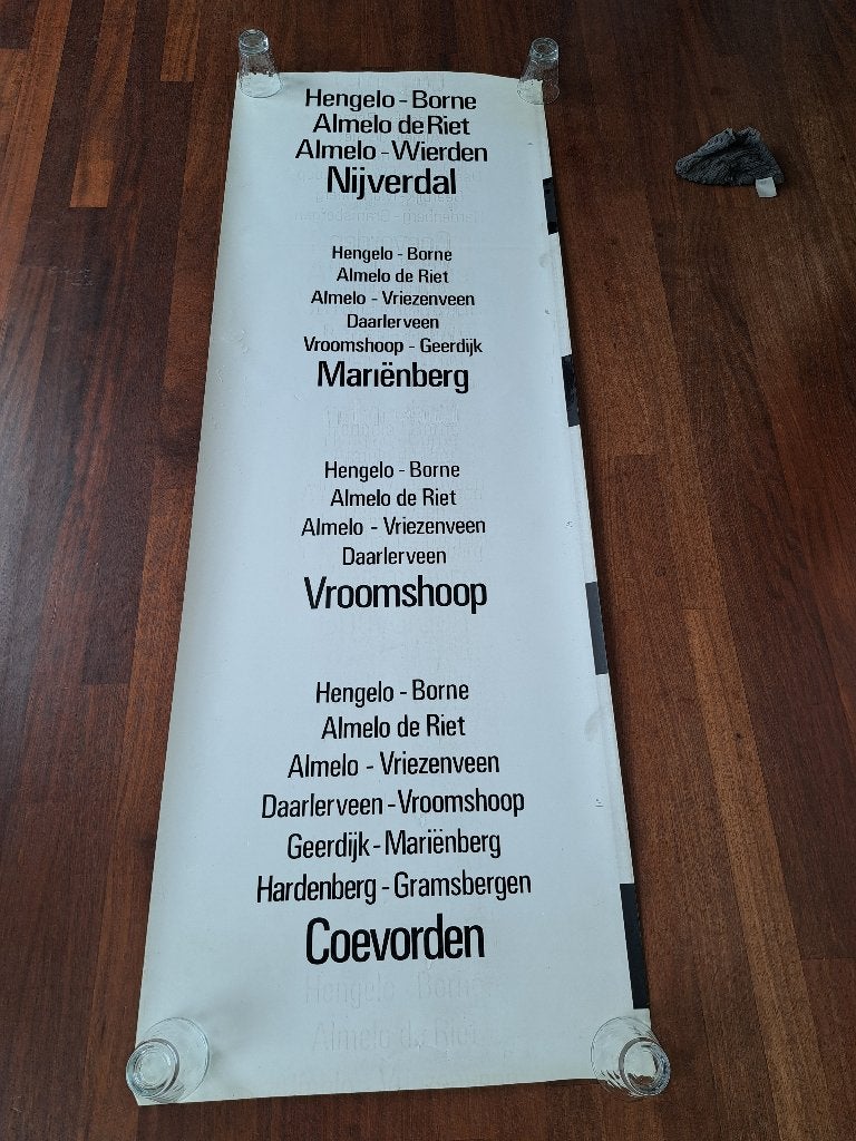 NS spoorwegen rol met plaatsnamen treinbestemming, Ophalen, Trein, Overige typen
