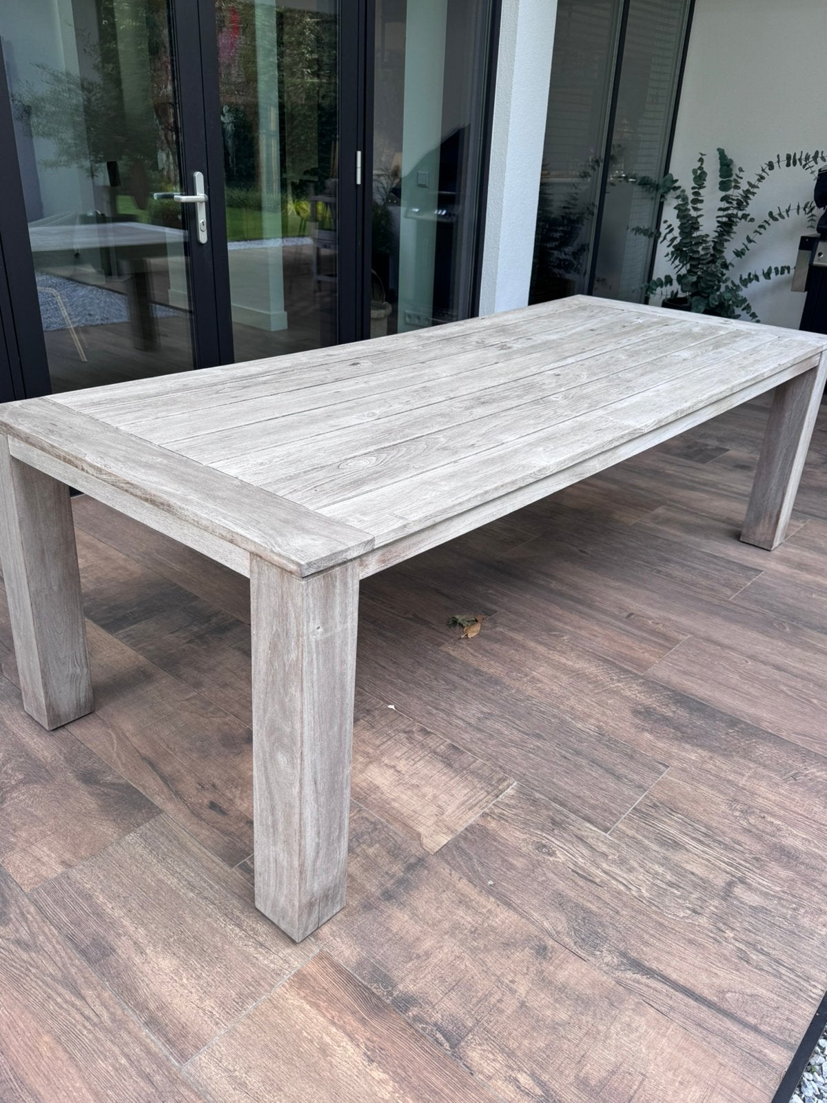 Teak houten buitentafel, Tuin en Terras, Ophalen, Zo goed als nieuw, Rechthoekig, Teakhout