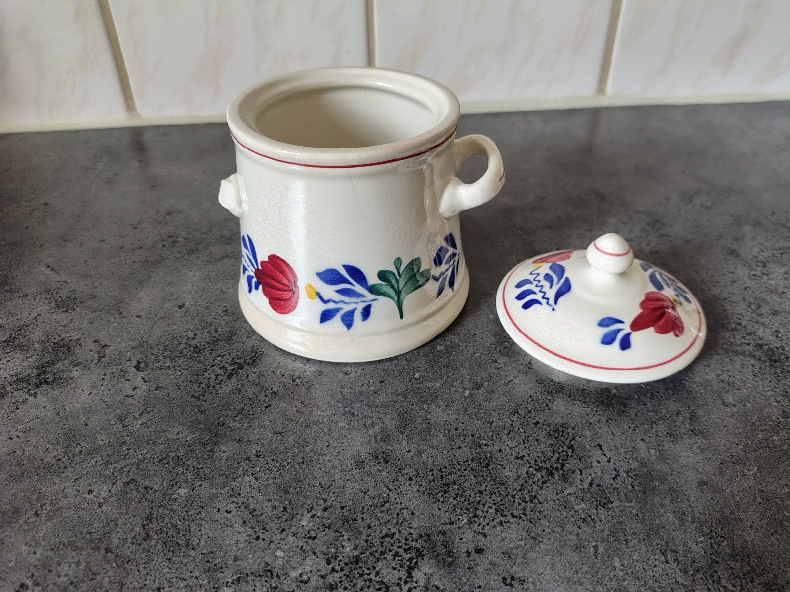 Vintage Boch Holland Royal Sphinx suikerpotje, Ophalen