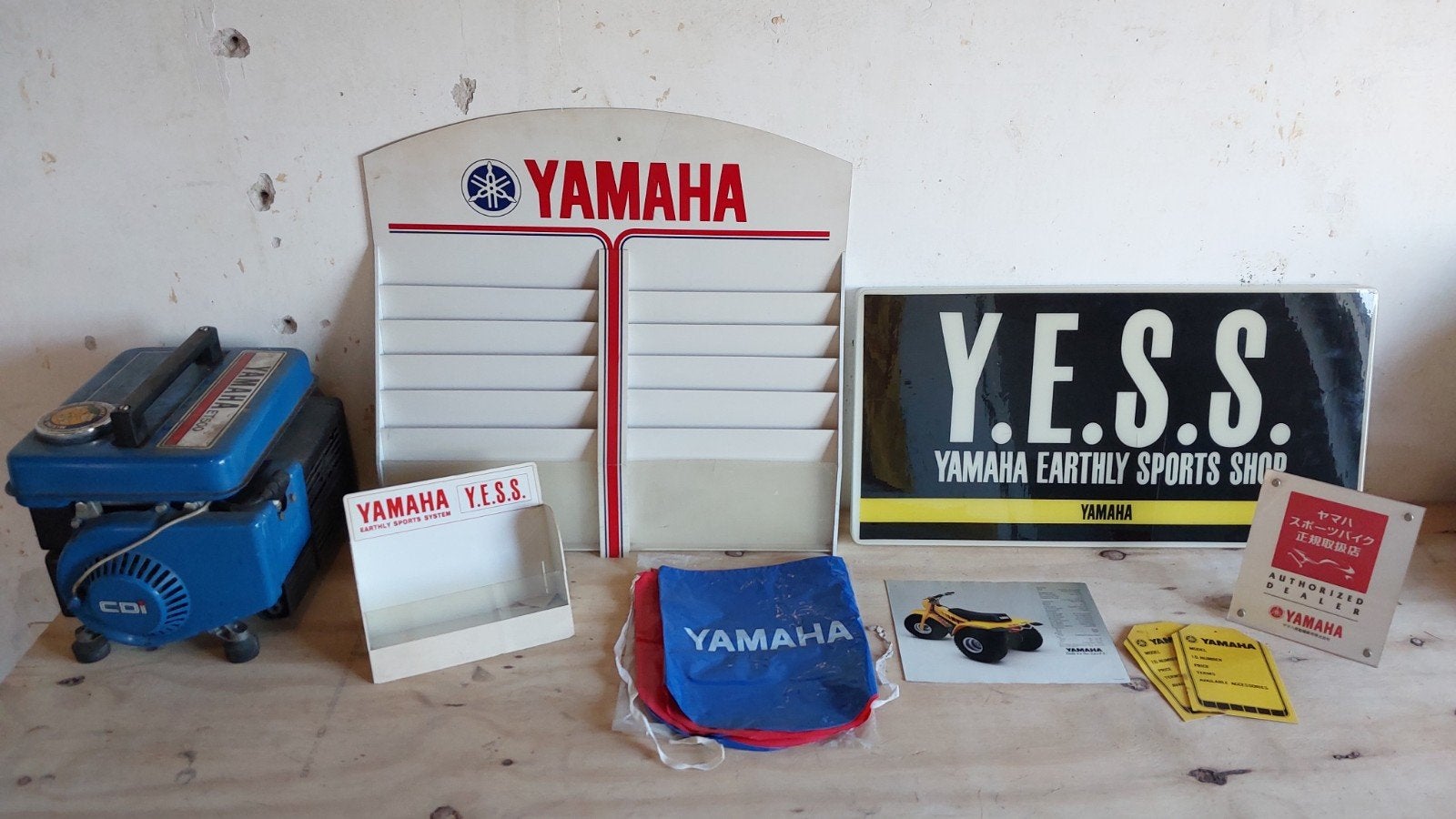 Vintage Yamaha dealer reclame lichtbak yz fs dt rd ysr, Verzamelen, Ophalen, Overige typen