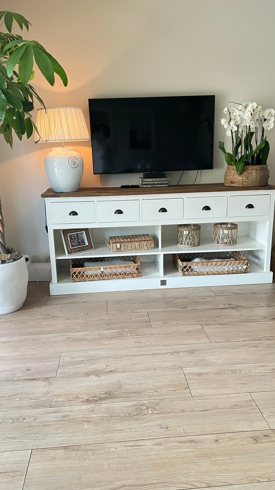 Prachtige originele Riviera Maison dressoir., Ophalen, Met plank(en), Gebruikt, 150 tot 200 cm