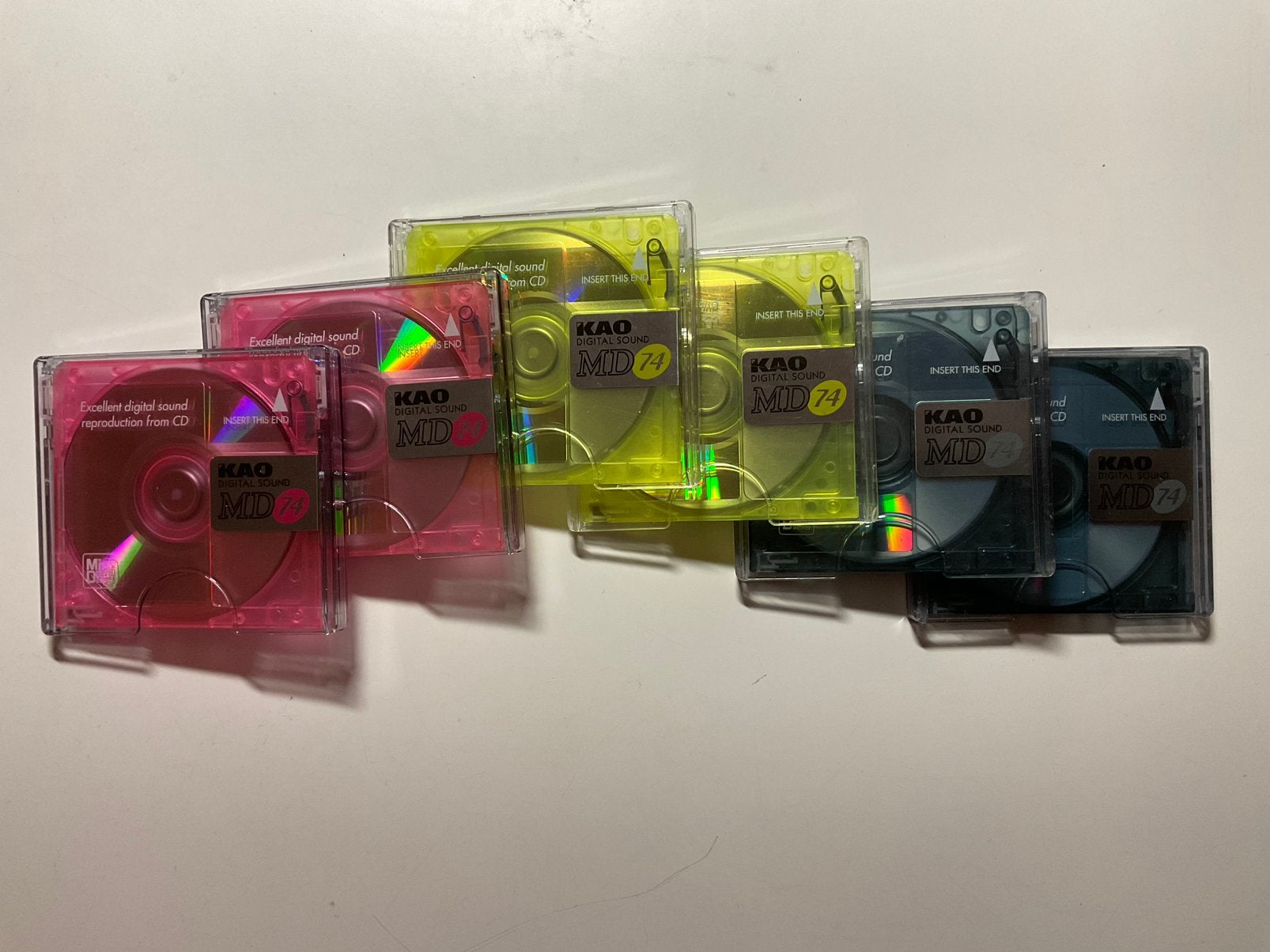 Minidisc’s. KAO DIGITAL SOUND 74.  6x als nieuw. 74 minuten, Ophalen of Verzenden, Discman