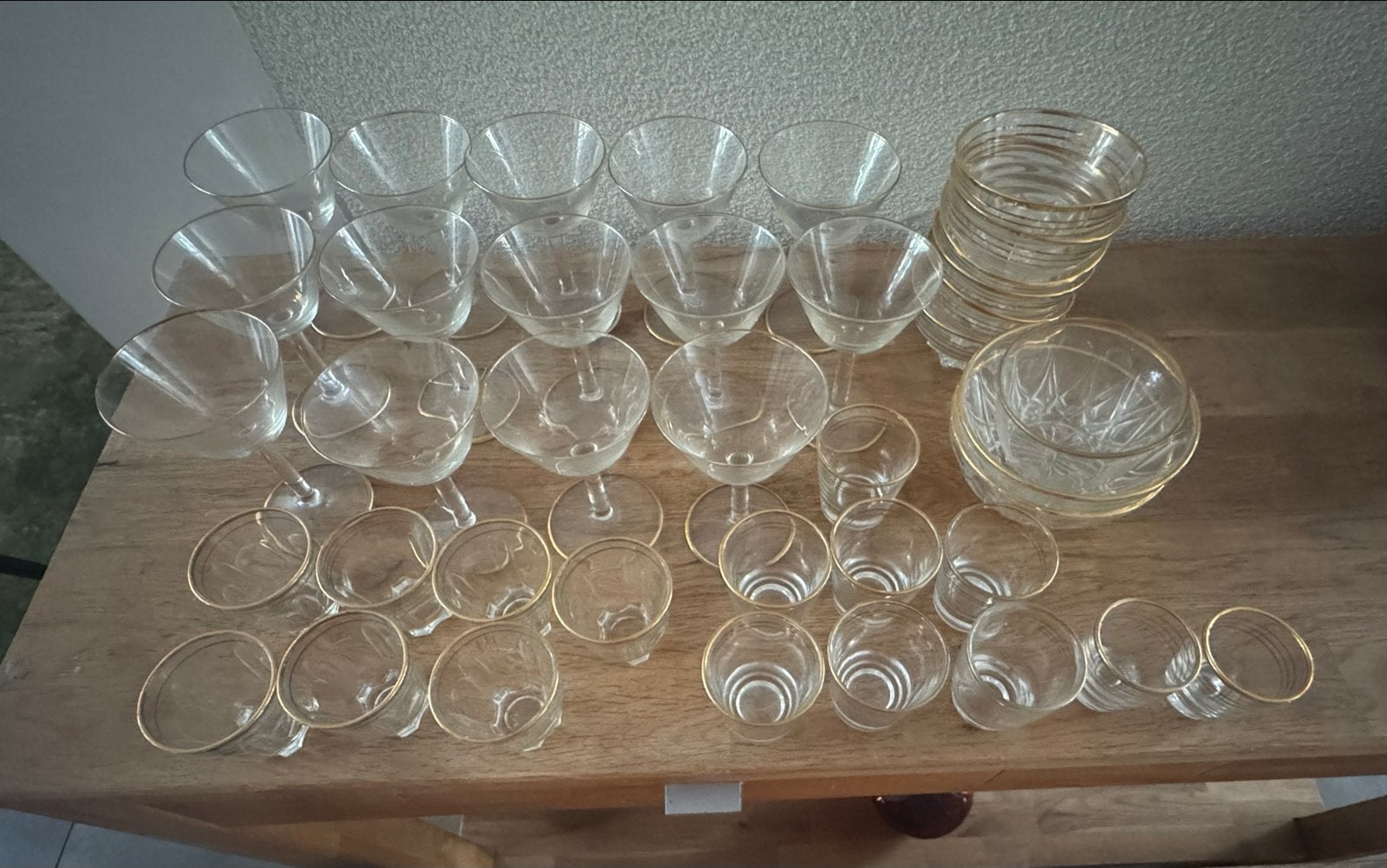 Vintage glaasjes en schaaltjes van mijn oudtante (100 jaar), Antiek en Kunst, Antiek | Glas en Kristal, Ophalen