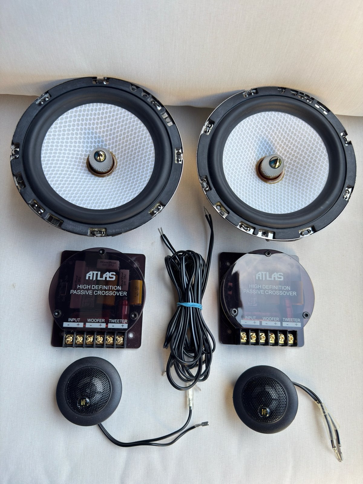 Hifonics Atlas ATS 6.2W Car Audio Component Speakers, Auto diversen, Ophalen of Verzenden, Zo goed als nieuw