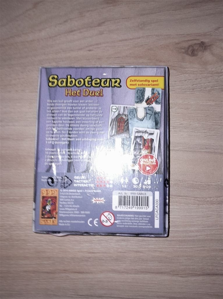 saboteur het duel - 999 games - s4866, Verzenden, Zo goed als nieuw