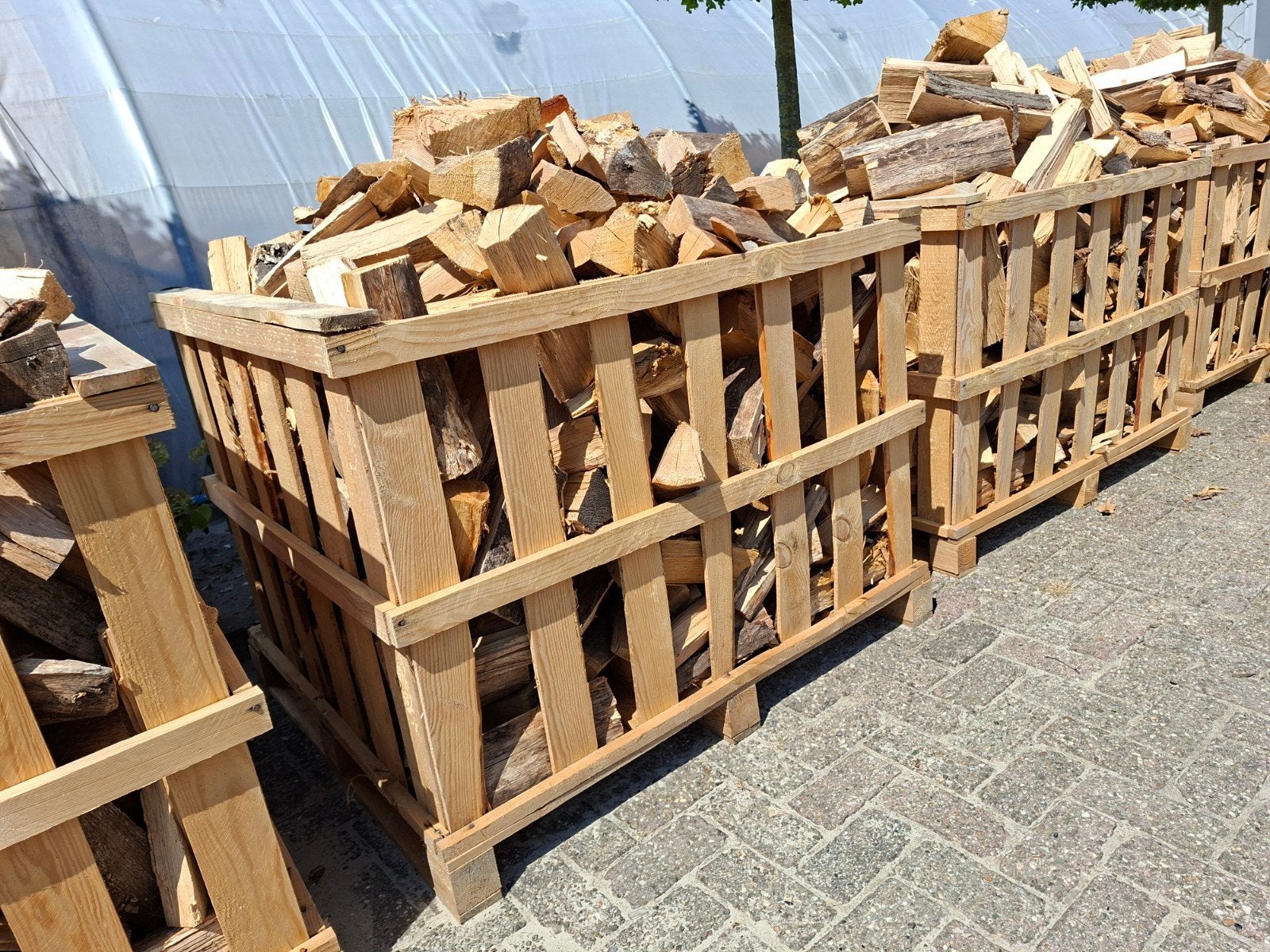 Eikenhout, openhaardhout, kachelhout, stookhout, Tuin en Terras, Haardhout, 6 m³ of meer, Ophalen