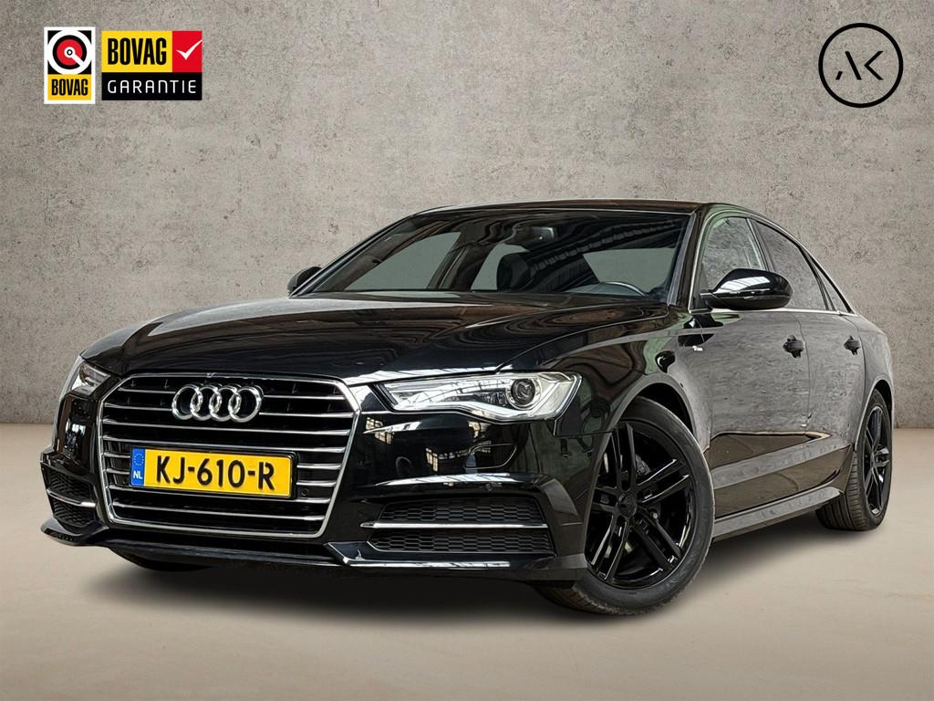 Audi A6 1.8 TFSI S-Line Sport 191Pk Automaat (2X S-LINE, LOG, 12 maanden, Gebruikt, Leder en Stof, Zwart