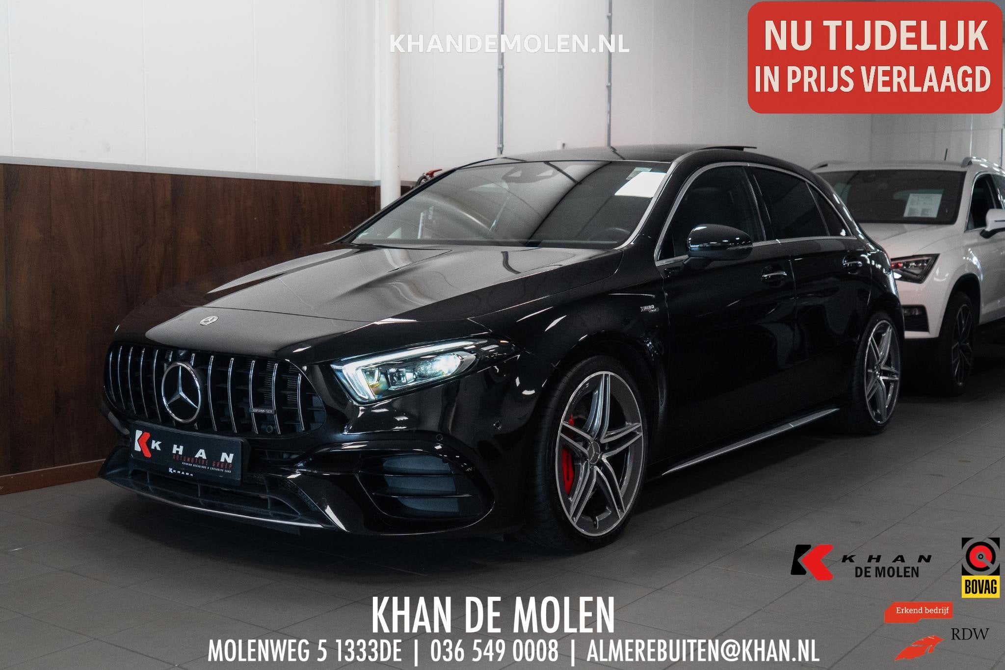 Mercedes-Benz A-klasse AMG 45 S 4MATIC+ ED.1|VOL|PANO|HUD|LE, Auto's, Automaat, Dealer onderhouden, Stof, Gebruikt
