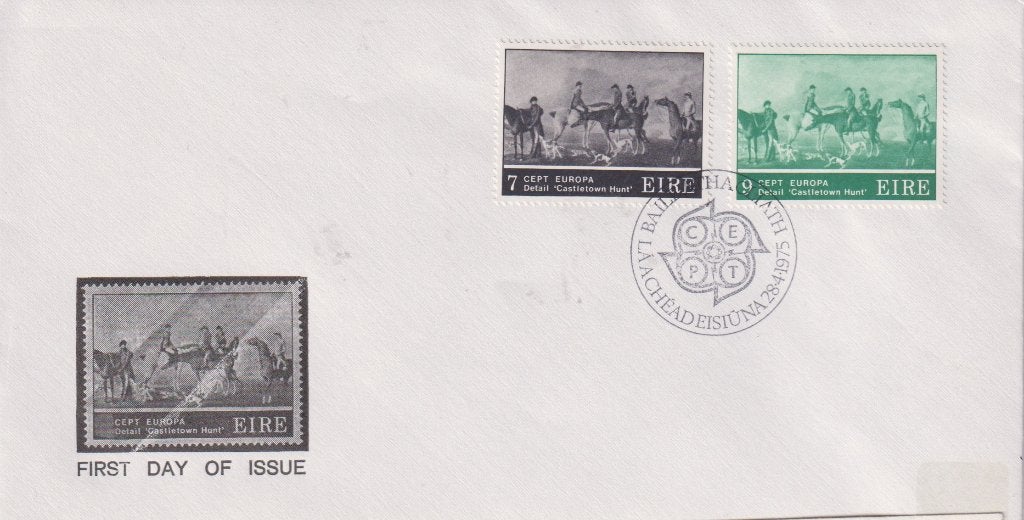 Ierland 1975 EUROPA Jachtpartij paarden S248, Verzenden, Onbeschreven, Europa