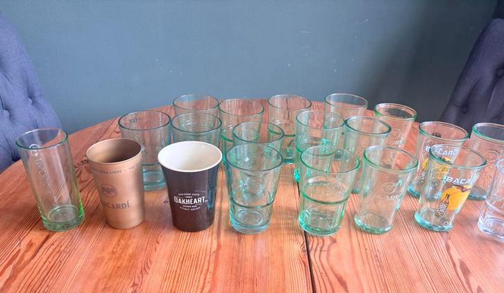Verschillende Bacardi glazen, Ophalen of Verzenden, Gebruikt, Borrel- of Shotglas