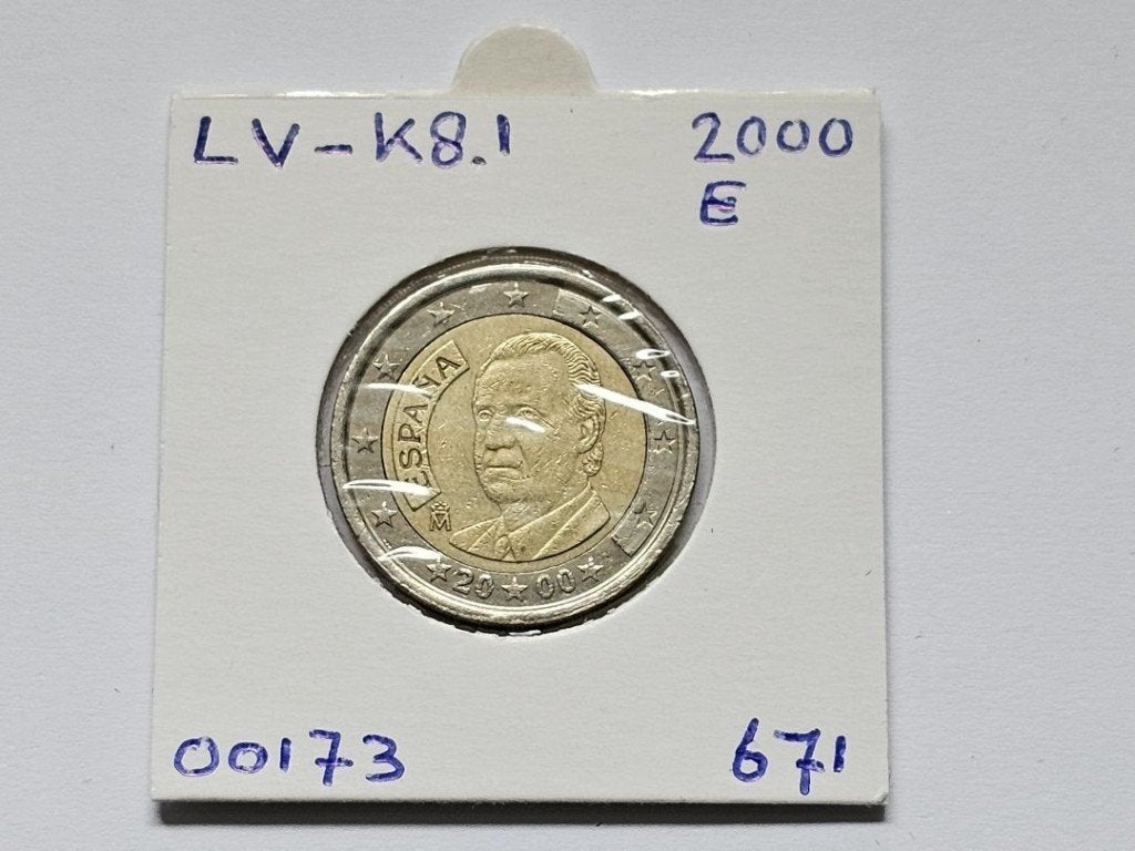 2-euromunt Spanje (E) 2000 Koers LV-K8.1, Ophalen of Verzenden, Spanje, 2 euro, Losse munt