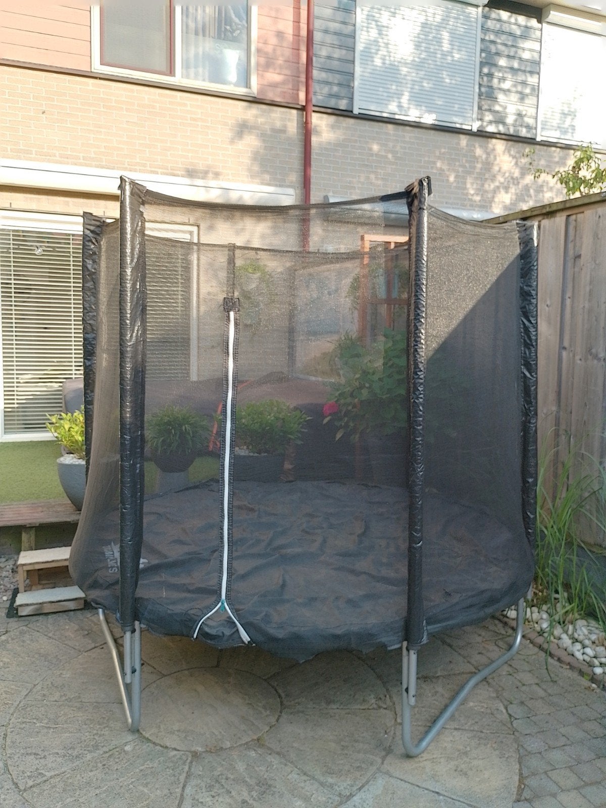 Salta Combo Opstaptrampoline 213 cm met Veiligheidsnet, Kinderen en Baby's, Speelgoed | Buiten | Trampolines, Ophalen, Gebruikt