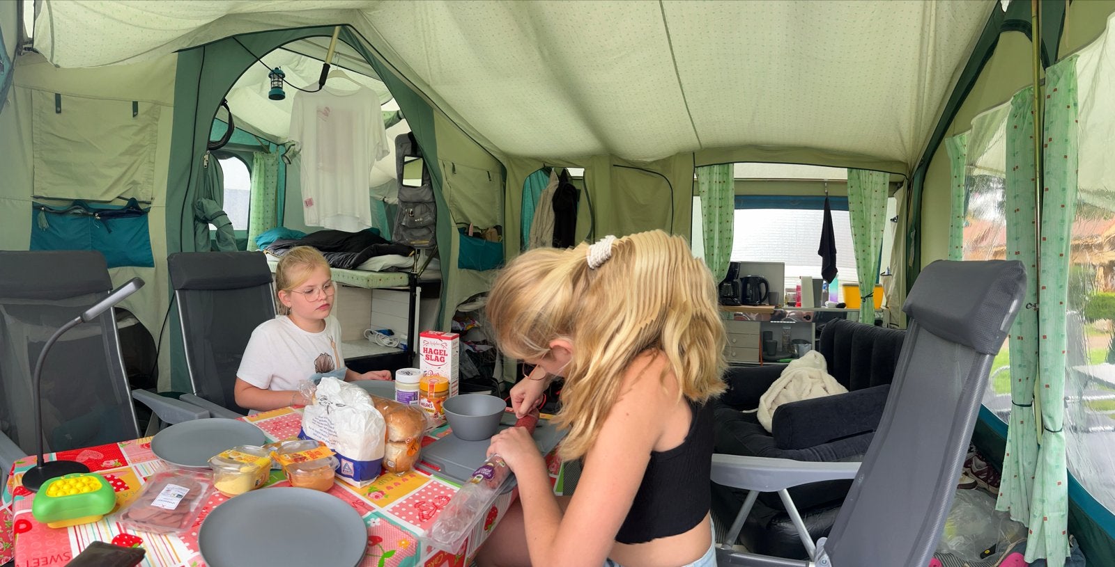 Vouwwagen Chantily - Waterdicht en Gepimpt!, Caravans en Kamperen, Vouwwagens, Ophalen, Groen, Tot en met 4, Overige merken