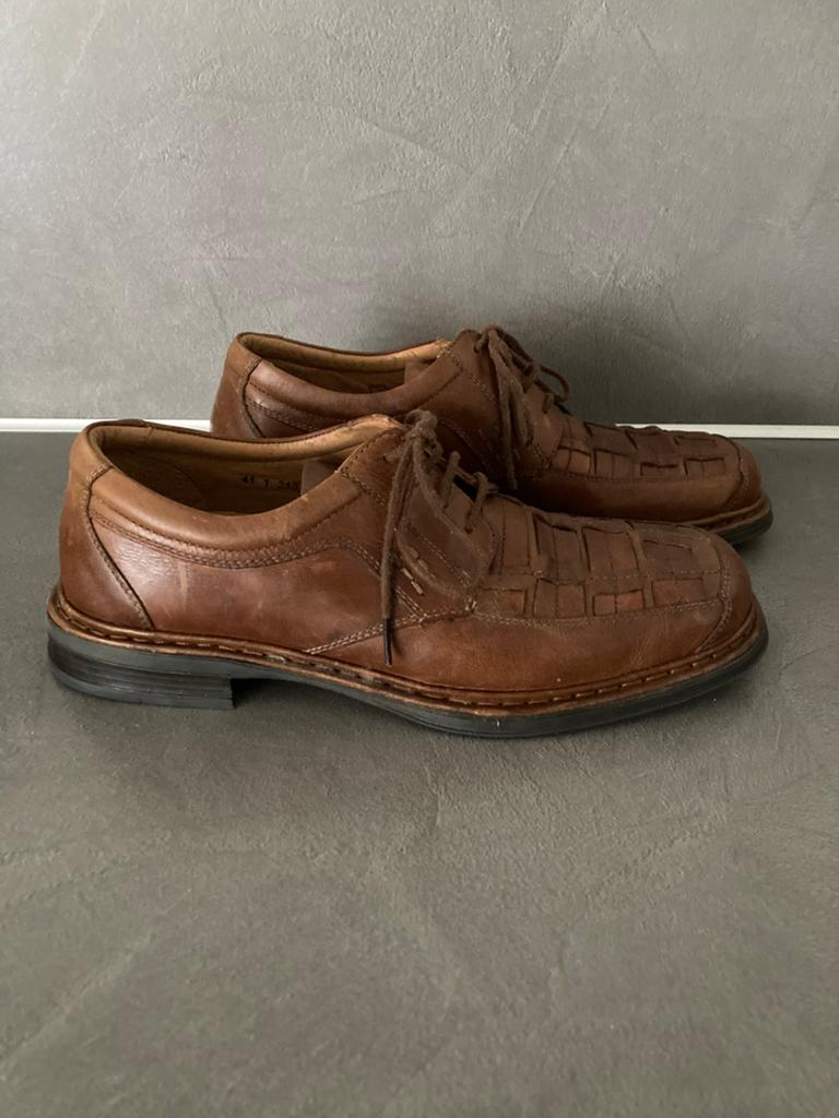 Nette Leren bruine heren schoenen maat 41, Kleding | Heren, Schoenen, Ophalen of Verzenden, Bruin