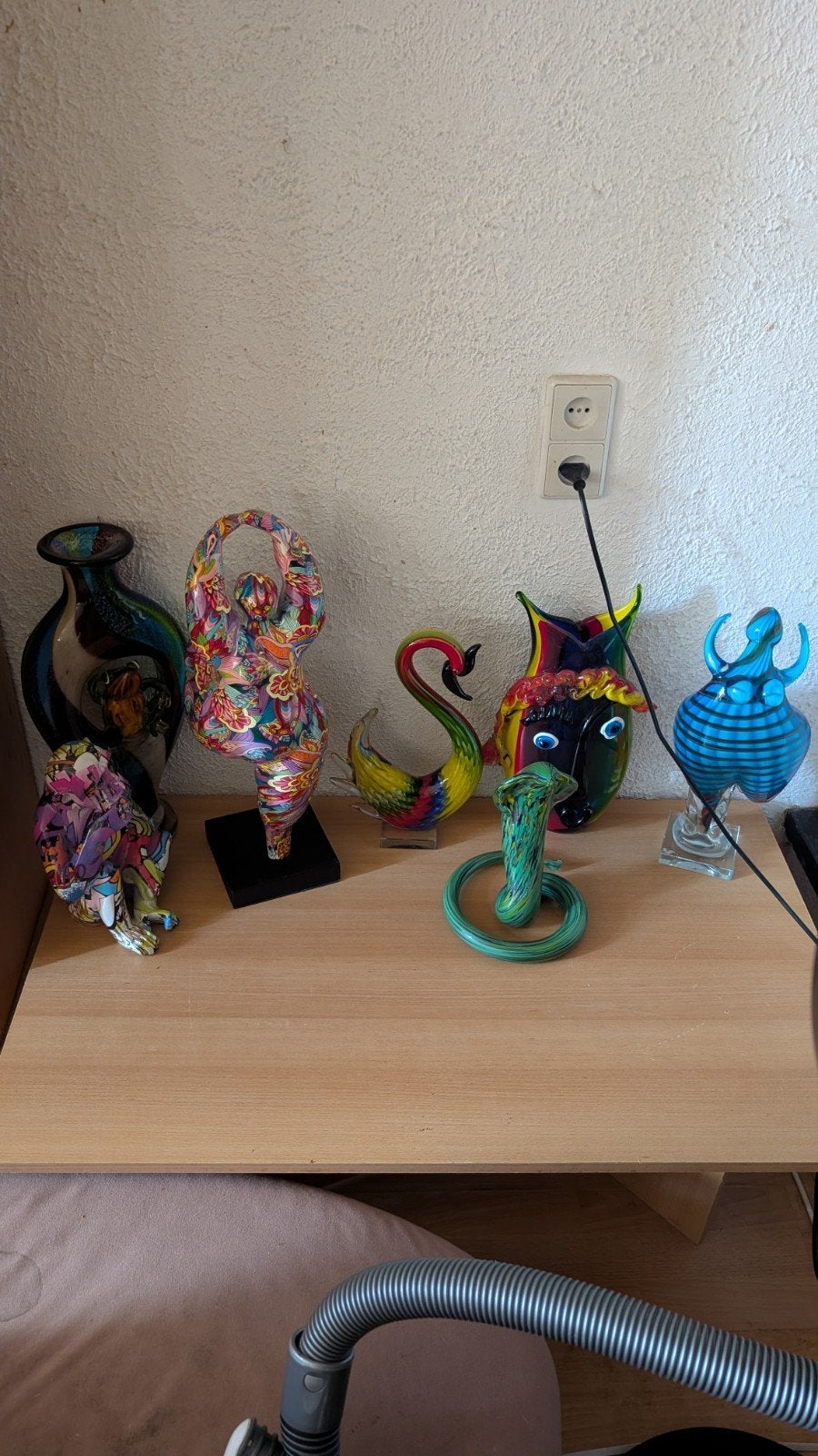 Diverse collectie glazen beelden en sculpturen, Ophalen, Glas, Minder dan 20 cm, Handgemaakt