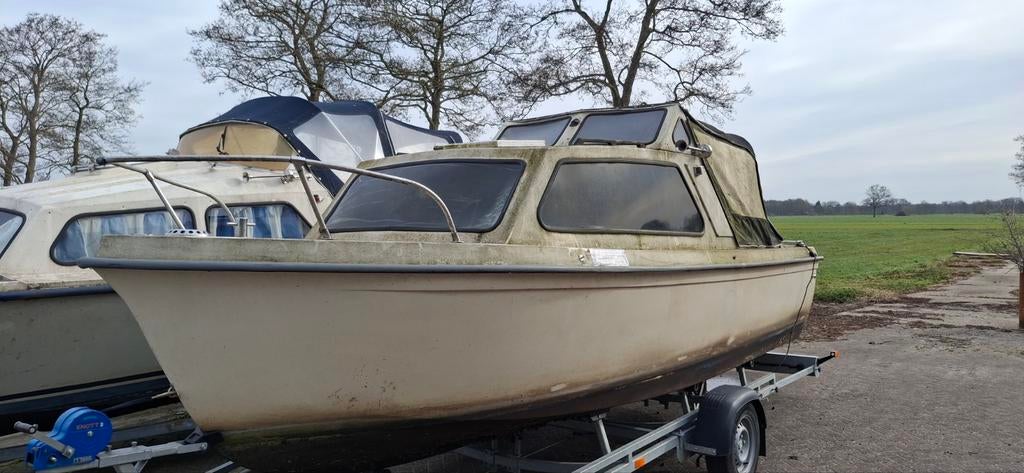 Onedin 650 kajuitboot met yamaha 9.9pk 4 takt high trust, Watersport en Boten, Ophalen, Gebruikt