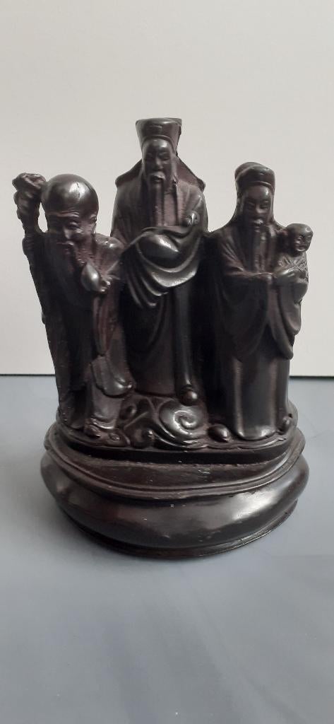 Beeld van Chinese drie wijzen (242), Verzamelen, Beelden en Beeldjes, Zo goed als nieuw, Overige typen, Ophalen of Verzenden