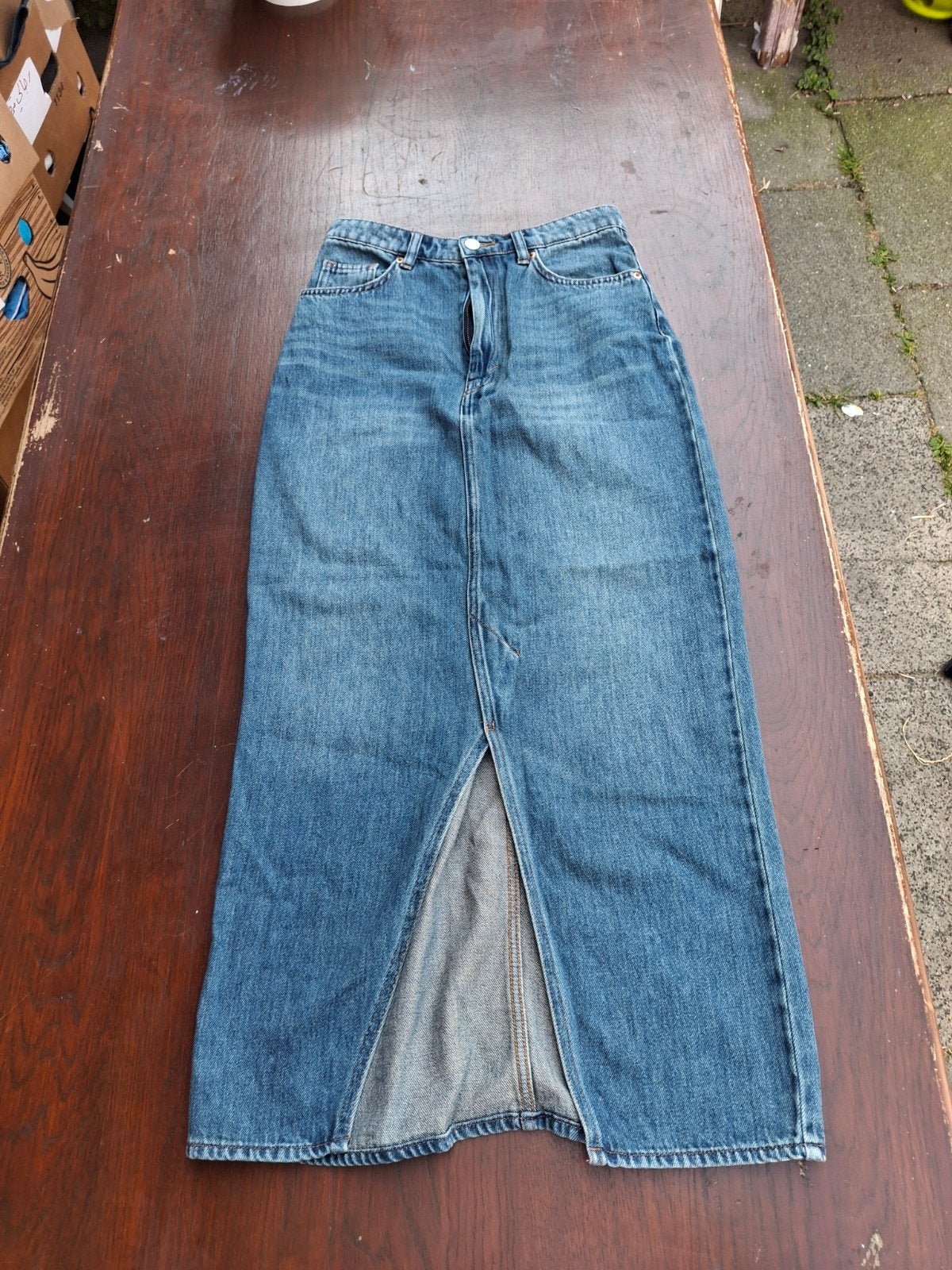 MONKI Denim Rok Maat 36 - Upcycled Jeans A-lijn, Kleding | Dames, Ophalen of Verzenden