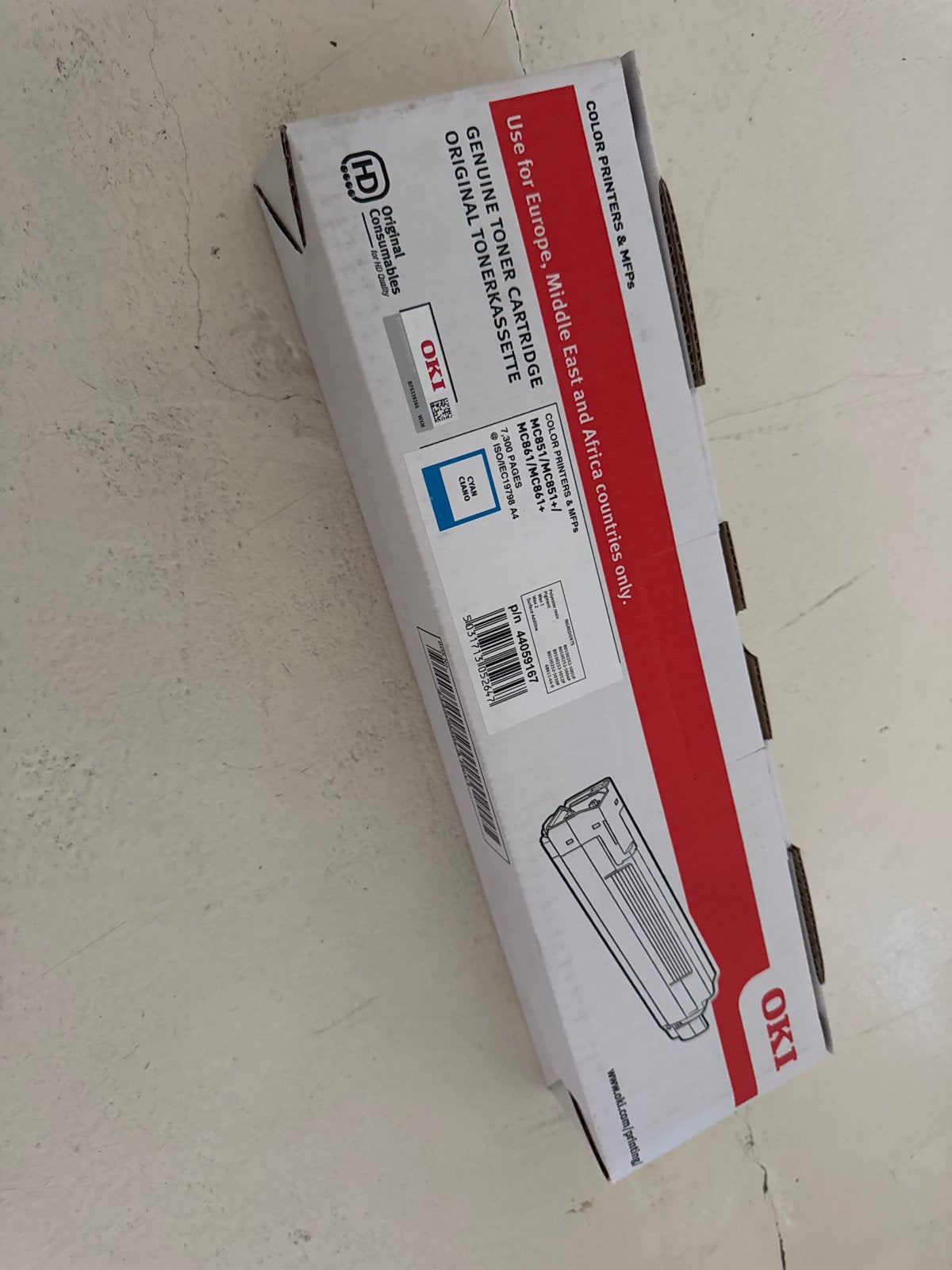 OKI Cyaan Toner Cartridge 44059167 voor MC851/MC861, Ophalen of Verzenden, Nieuw, Toner