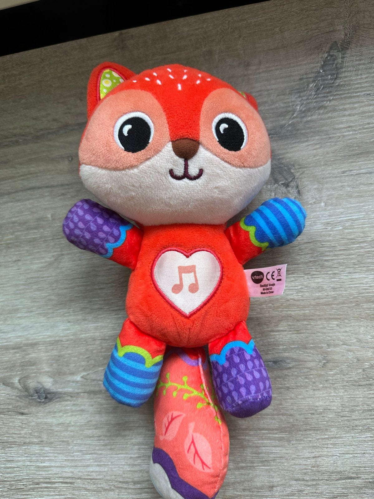 VTech Bedtijd Vosje - Knuffel met geluid en licht, Ophalen of Verzenden, Zo goed als nieuw, 0 tot 6 maanden