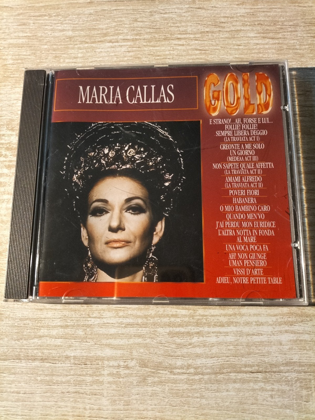 Maria Callas - gold, Ophalen of Verzenden