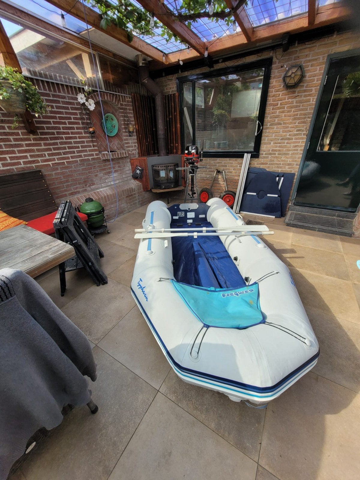 Bombard Tyfoon Tr.335 rubberboot met Mercury 6pk motor, Watersport en Boten, Rubberboten, Ophalen of Verzenden, Buitenboordmotor