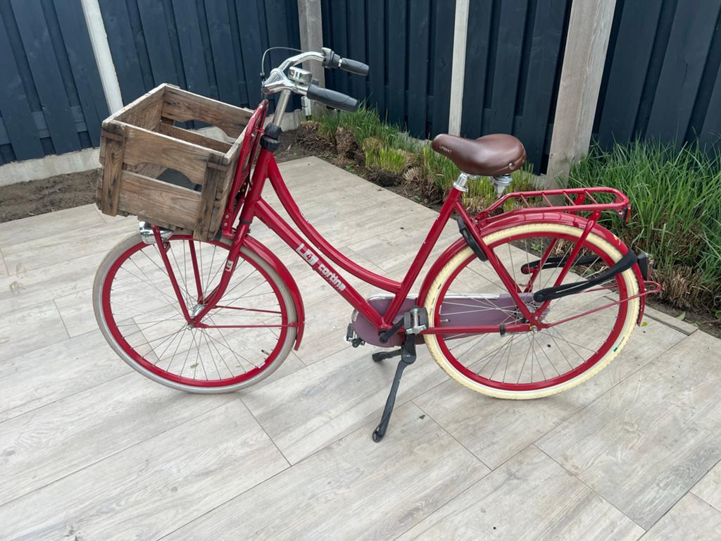Cortina L4 Transportfiets - Rood - Gebruikt - 53cm, Fietsen en Brommers, Fietsen | Dames | Damesfietsen, 50 tot 53 cm, Ophalen