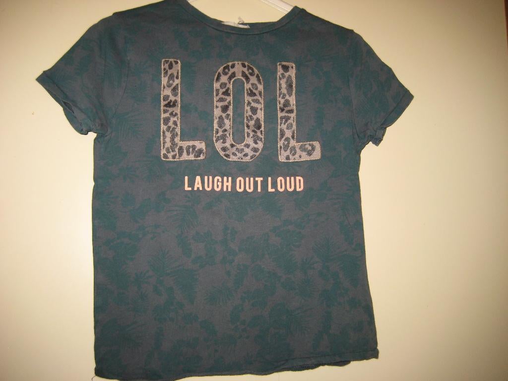 Groen shirt, 128, ZARA Boys, Ophalen of Verzenden, Zo goed als nieuw, Jongen, Shirt of Longsleeve