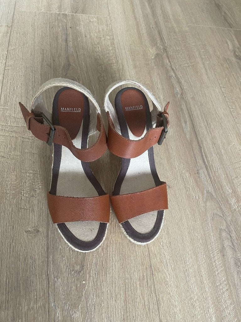 Manfield sandalen, Bruin, Nieuw, Manfield, Sandalen of Muiltjes