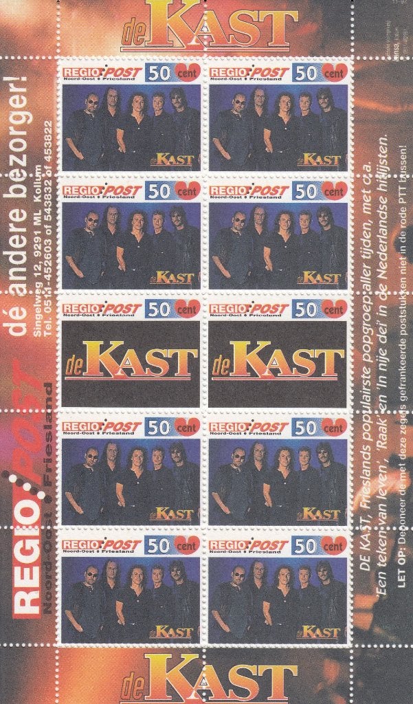 Friesland- Regiopost Kollum (Friesland)-1997- Muziek-De Kast, Postzegels en Munten, Verzenden, Na 1940, Postfris