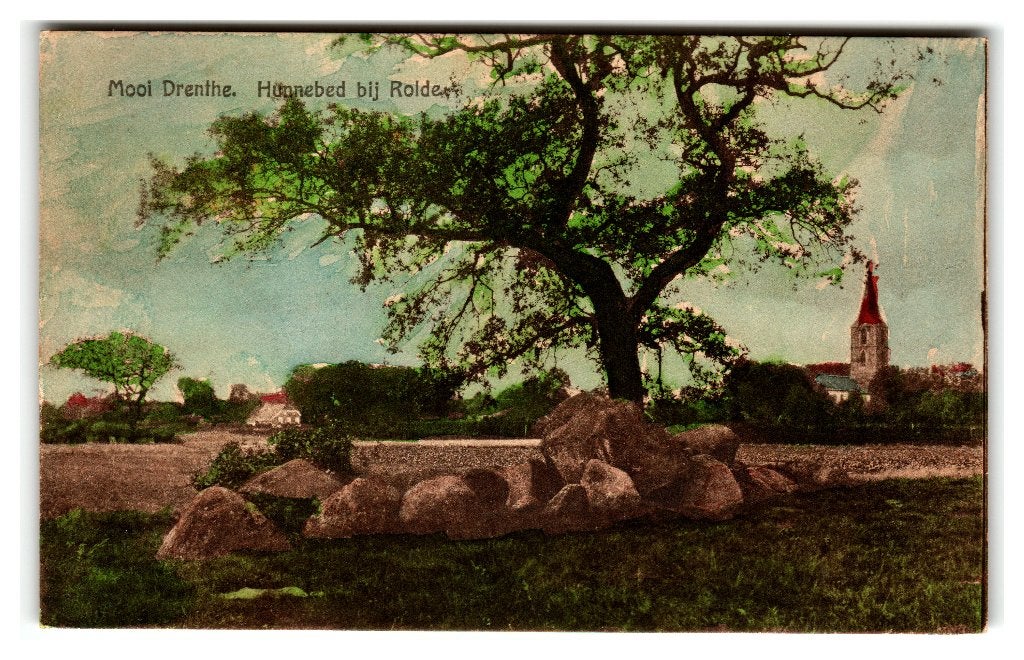 Rolde, Hunnebed bij Rolde - Mooi Drenthe, Ophalen of Verzenden, 1920 tot 1940, Ongelopen, Drenthe