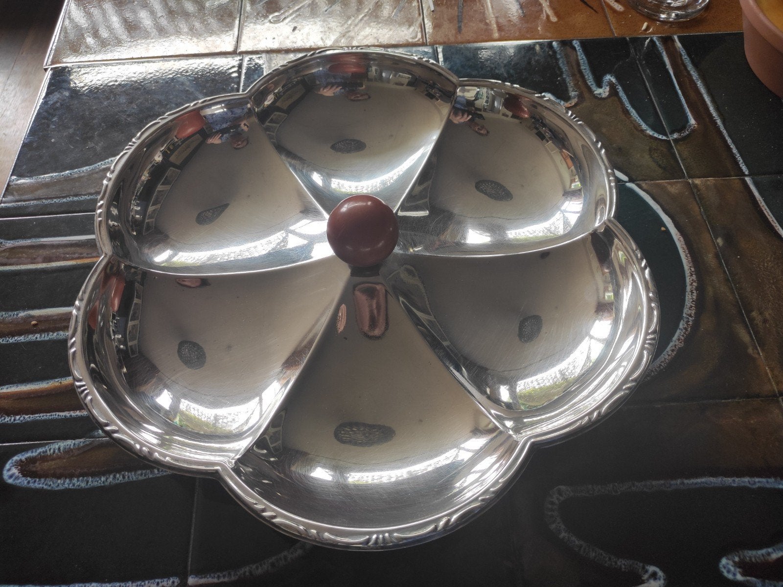 Art Deco verzilverde Quist plooischaal, Antiek en Kunst, Ophalen