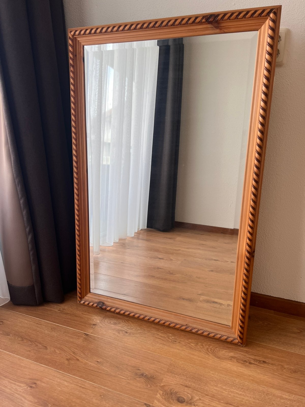 Spiegel 75x115, Ophalen, 100 tot 150 cm, Zo goed als nieuw, Rechthoekig