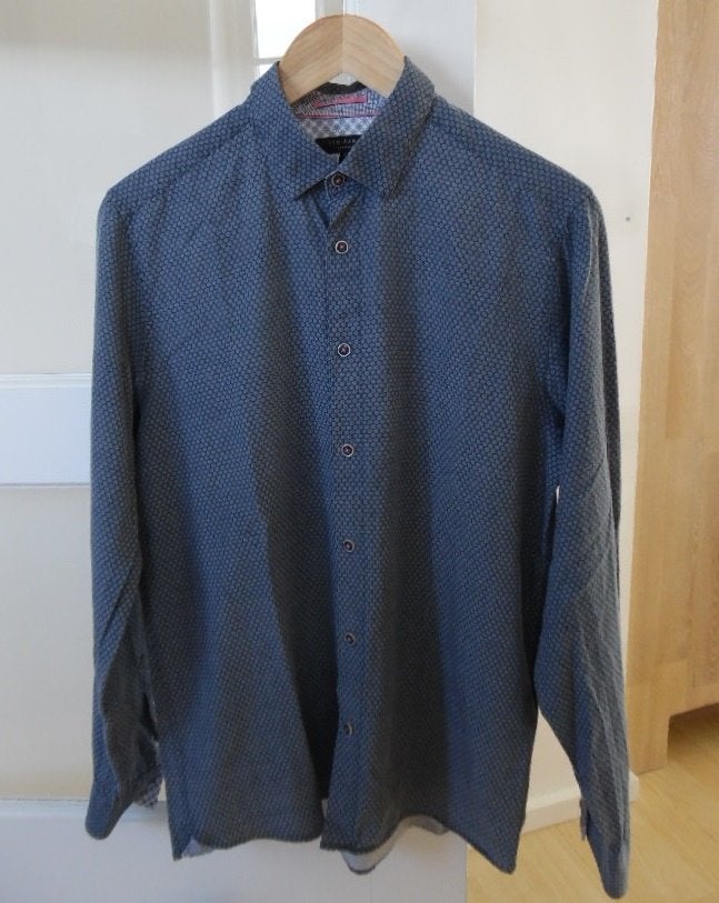 Ted Baker overhemd maat 3, Kleding | Heren, Ted Baker, Blauw, Zo goed als nieuw, Halswijdte 39/40 (M)
