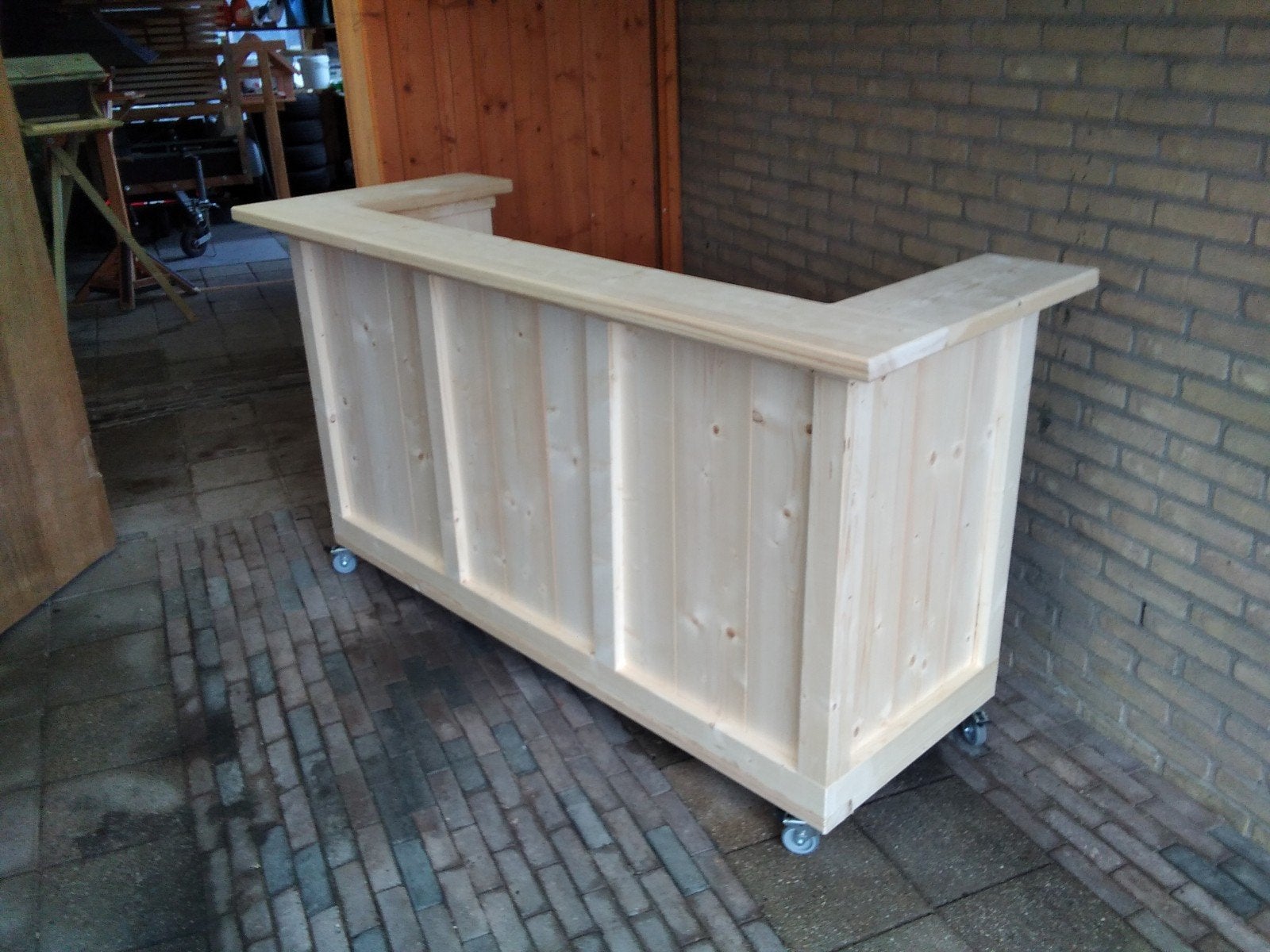 Steigerhouten Bar Balie / Statafel voor Mancave, Ophalen, Nieuw