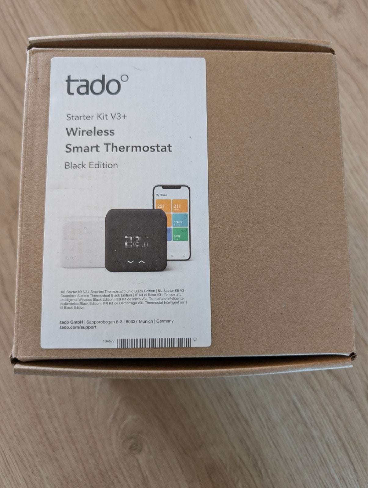 Tado slimme thermostaat V3+ Black Edition, Ophalen of Verzenden, Slimme thermostaat, Zo goed als nieuw