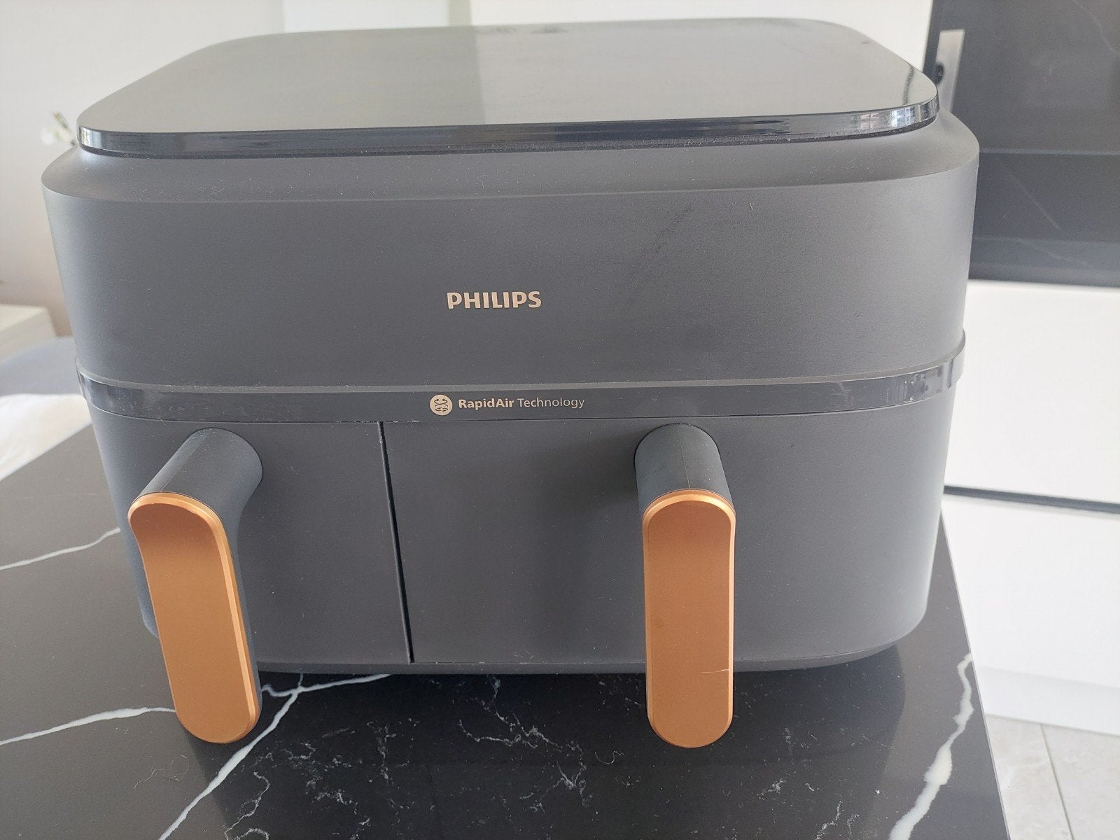 Philips Airfryer XXL met dubbele manden, Ophalen of Verzenden, Zo goed als nieuw, Airfryer XXL, 1500 gram of meer