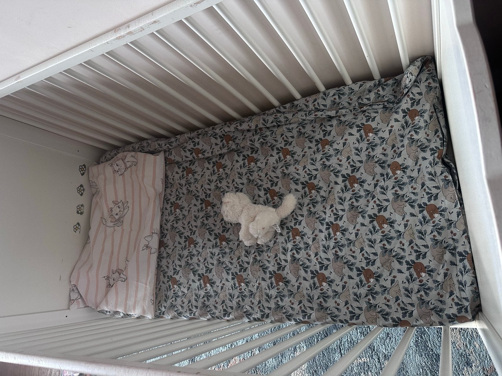 IKEA babybedje/ledikantje wit, Ophalen, Gebruikt, Minder dan 140 cm, Matras