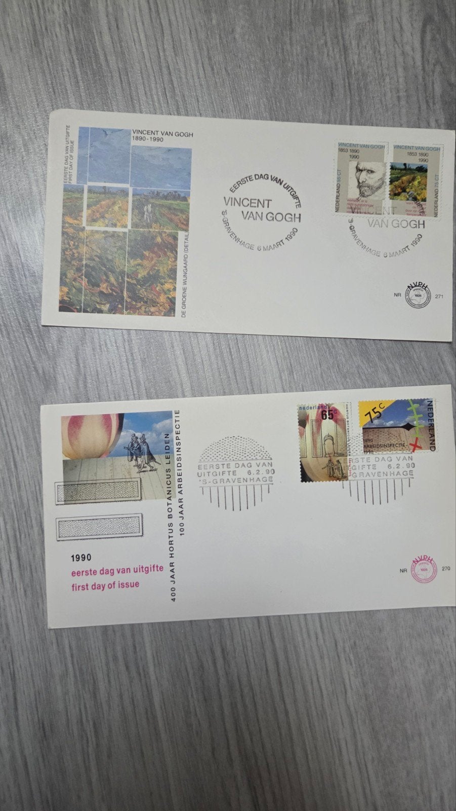 Eerste Dag Enveloppen (FDC) - Vincent van Gogh & Hortus, Ophalen of Verzenden, Onbeschreven, Nederland
