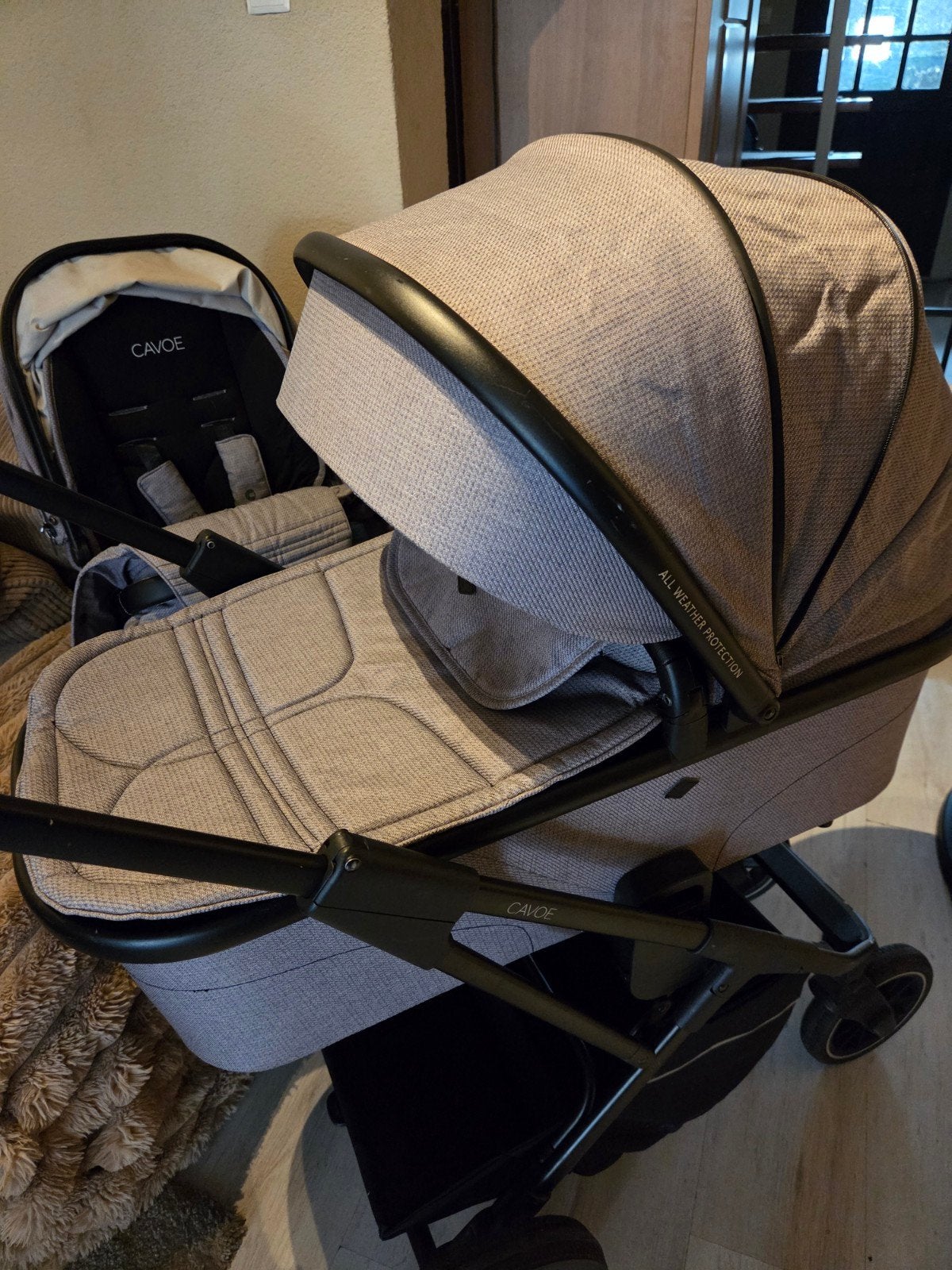 Cavoe Axo Combiwagen - Complete set met reiswieg en zitje, Kinderen en Baby's, Gebruikt, Combiwagen, Met reiswieg, Ophalen