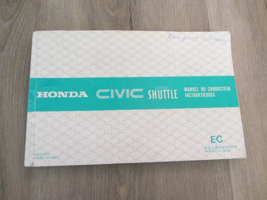 Honda Civic Shuttle Instruktieboek 1983, Honda, Ophalen of Verzenden, Zo goed als nieuw, Honda