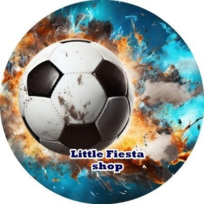 L1622 icing frosting voetbal 20cm eetbare taart print topper, Ophalen of Verzenden, Nieuw, Taarten, Versiering