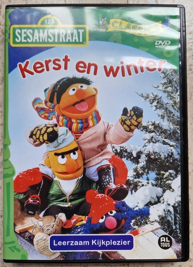 DVD van Sesamstraat - Kerst en Winter, Alle leeftijden, Ophalen of Verzenden, Gebruikt, Educatief