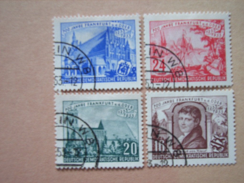 3   DDR 358-361, Ophalen of Verzenden, DDR, Gestempeld