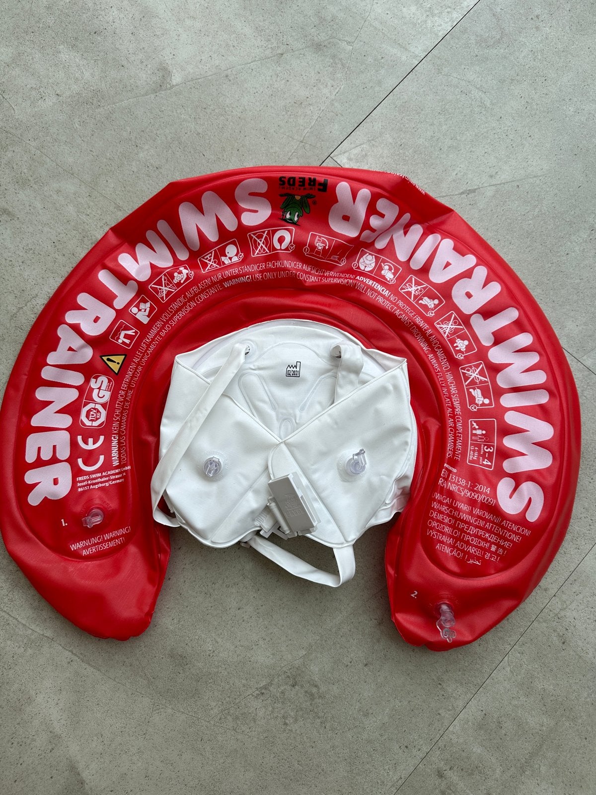 FRED'S SWIMTRAINER Classic Rood Zwemband Baby/Kind, Kinderen en Baby's, Speelgoed | Buiten | Opblaasfiguren, Gebruikt, Ophalen of Verzenden
