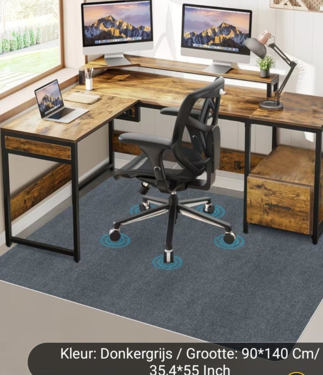Nieuwe zelfklevende bureaustoelmat 90x140cm, 100 tot 150 cm, ......, ......., Grijs