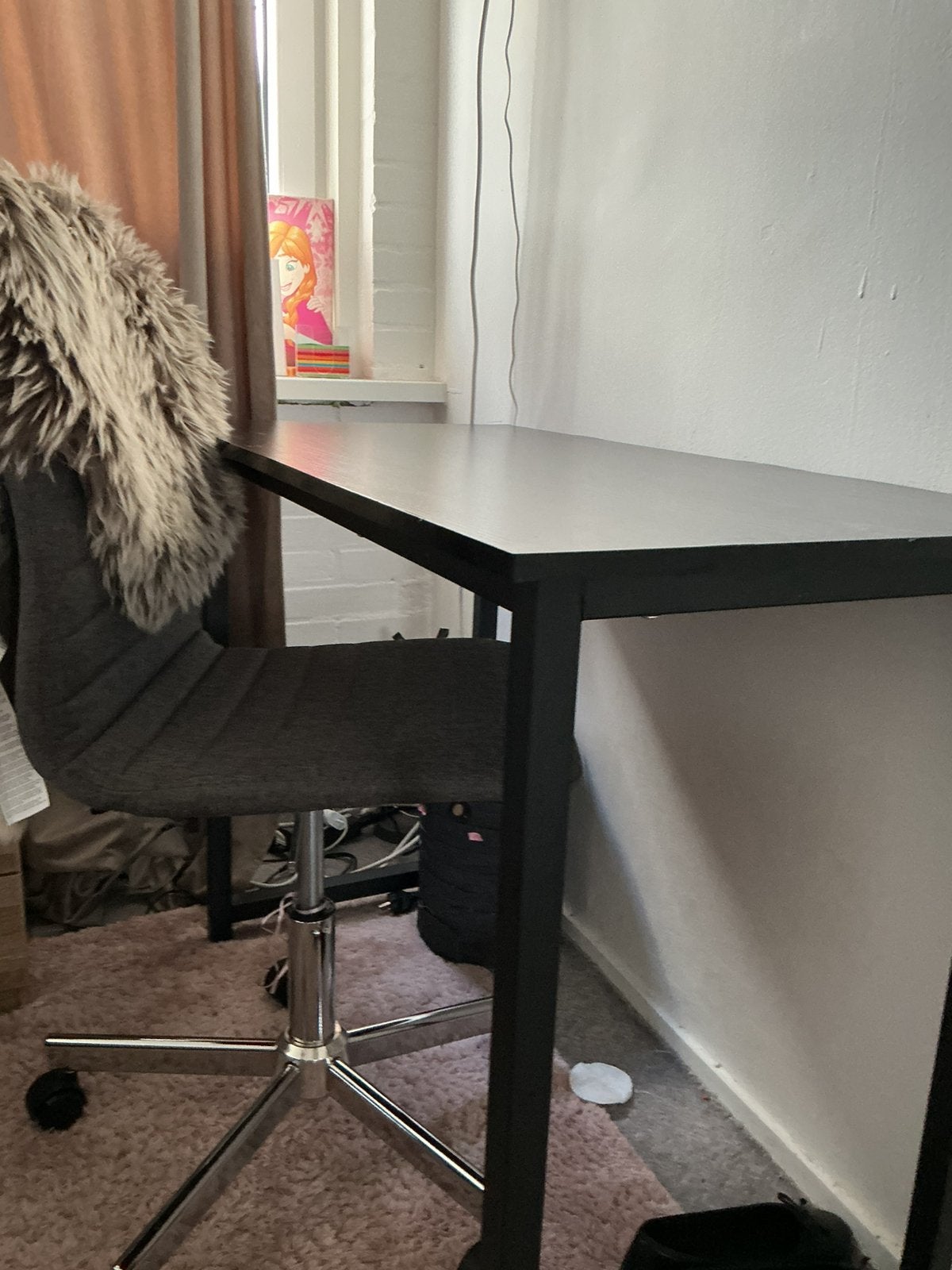 Gaming bureau zwart, Ophalen, Zwart, 120 cm, Hout