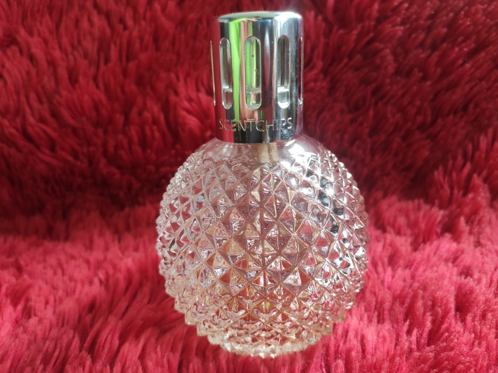 ScentChips ScentOil Geurlamp – Glas met Zilveren Dop, Ophalen of Verzenden, Zo goed als nieuw, Overige typen