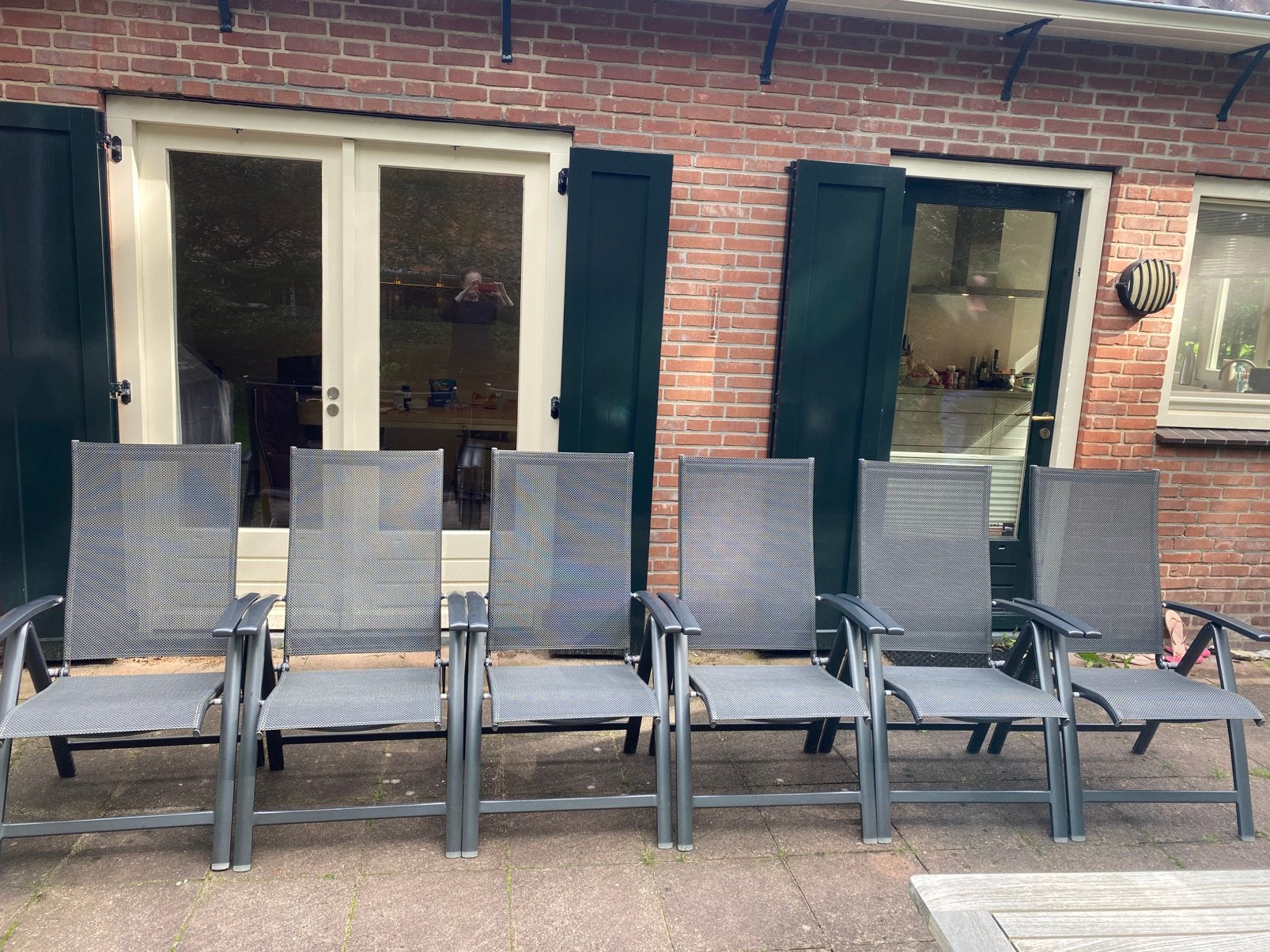 6 Bellagio tuinstoelen Kees Smit, Tuin en Terras, Ophalen of Verzenden, Gebruikt, Aluminium